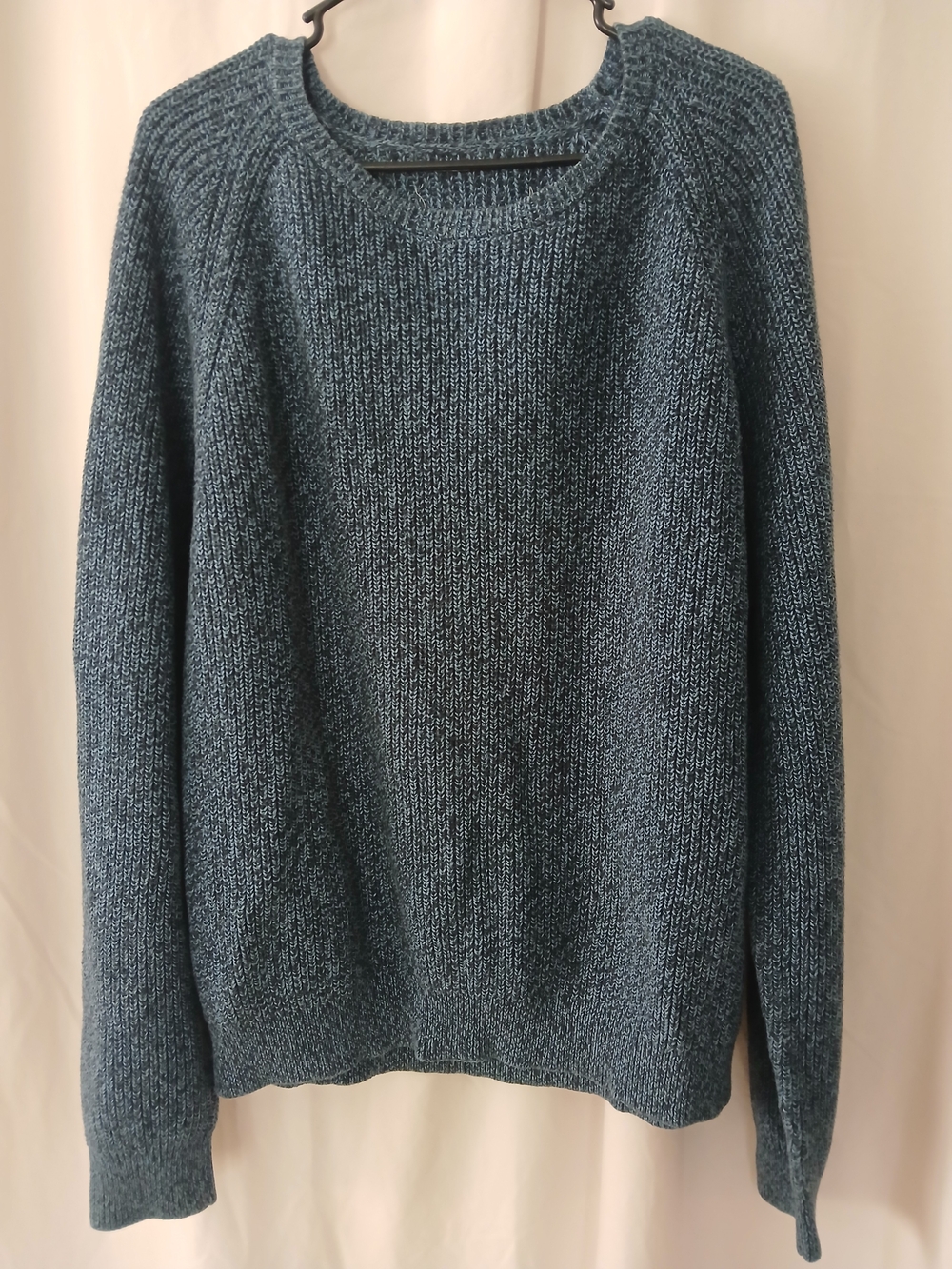 Classic Cotton Blue Crewneck Heavy Sweater XXL